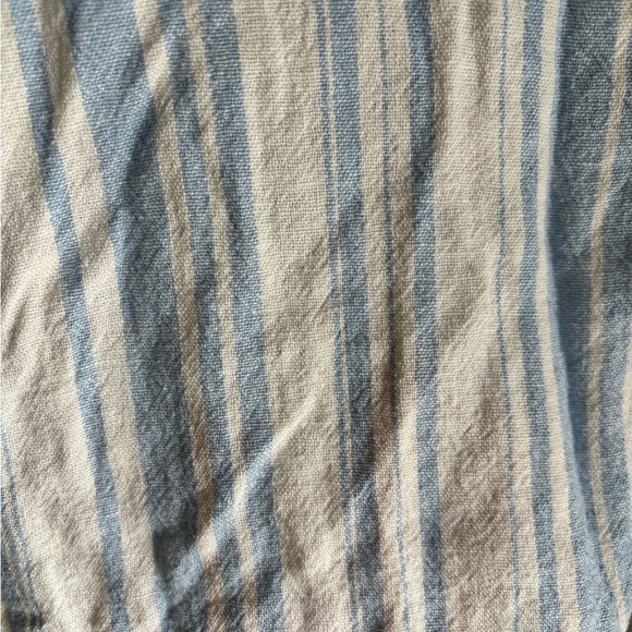 Coastal Style Ci Sono Blue and White Striped Cropped Shirt in size medium - Picture 3 of 13